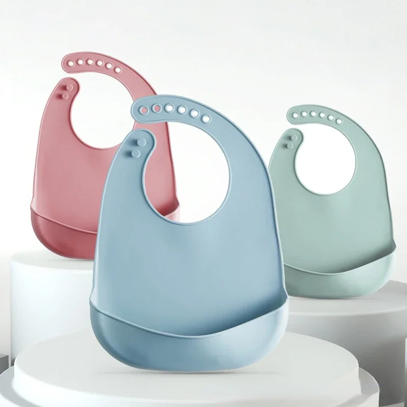 1-4 Buah Bib Bayi Dapat Disesu - Waterproof Baby Bibs Silicone ulasan dan harga