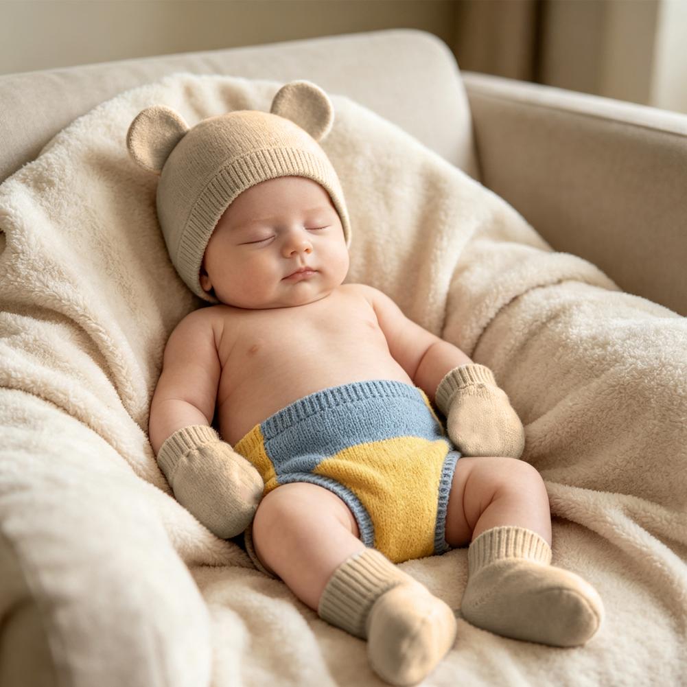 Sarung Tangan Anti Gores untuk - Infant Beanie Hat With Ears ulasan dan harga