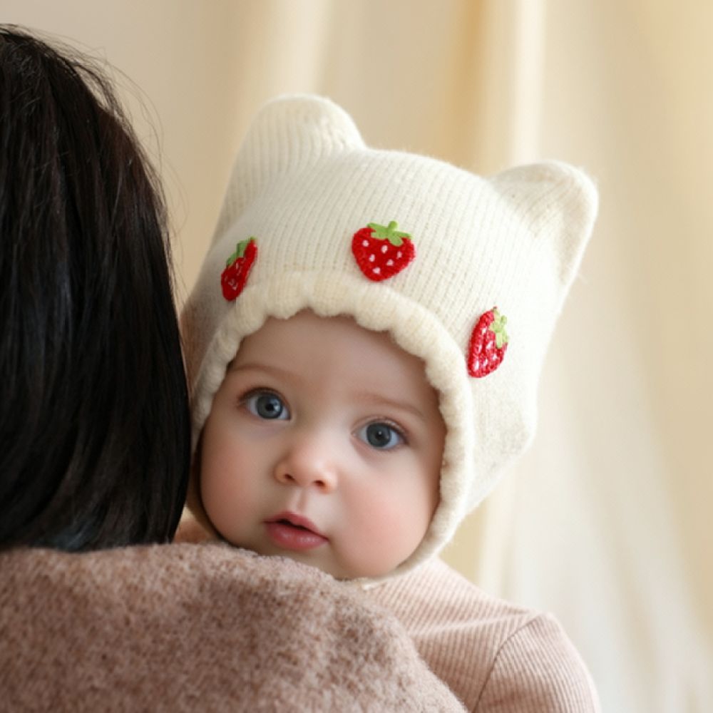 Topi Rajut Bayi untuk Musim Di - Infant Beanie Hat With Ears ulasan dan harga